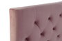 DKD Home Decor Cama Moderna Capitoné Rosa con Estructura de Madera y Metal 210x137x187 cm Desmontable 180x200 DKD