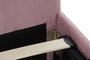 DKD Home Decor Cama Moderna Capitoné Rosa con Estructura de Madera y Metal 210x137x187 cm Desmontable 180x200 DKD