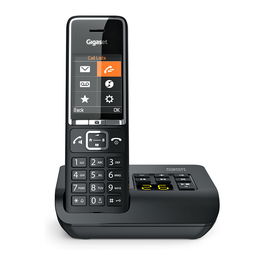 Gigaset Comfort 550A Teléfono Inalámbrico Analógico con Contestador, Altavoz, Identificador de Llamadas y Pantalla TFT 2.2''