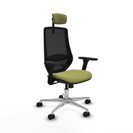 PIQUERAS Y CRESPO Silla de oficina Mardos con mecanismo Sincro, Verde oliva y Negro