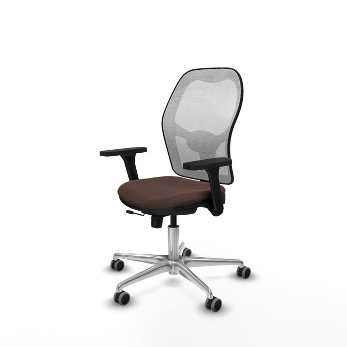 PIQUERAS Y CRESPO Silla de oficina Jorquera con mecanismo Sincro/Traslack, Marrón oscuro y Blanco PIQUERAS Y CRESPO Silla de oficina Jorquera con mecanismo Sincro/Traslack, Marrón oscuro y Blanco