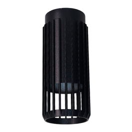 Cristalrecord Foco 1 Elemento Sahara Arenado GU10 10W, Negro, Ø6x14 cm, Aluminio Texturizado, IP20, Clase I, Bombilla no Incluida