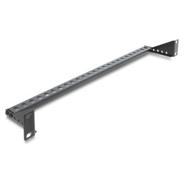 DeLOCK 91068 Panel de gestión de cables 1U con profundidad ajustable, Negro