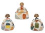 DKD Home Decor Figuras de Resina Damas Surtido de 3 Unidades Multicolor