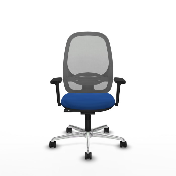 PIQUERAS Y CRESPO Silla de oficina Cilanco con mecanismo Sincro, Azul y Gris