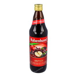 RABENHORST Zumo Antiox 750ml con 9 Frutas Ecológicas, Rico en Vitamina C y Polifenoles para Proteger las Células del Estrés Oxidativo