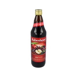 RABENHORST Zumo Antiox 750ml con 9 Frutas Ecológicas, Rico en Vitamina C y Polifenoles para Proteger las Células del Estrés Oxidativo
