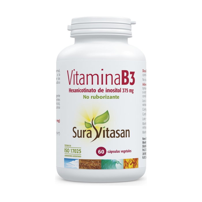 Sura Vitasan Vitamina B3 Hexanicotinato de Inositol 60 Cápsulas Sura Vitasan Vitamina B3 Hexanicotinato de Inositol 60 Cápsulas