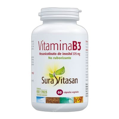 SURA VITASAN Vitamina B3 60 cápsulas vegetales SURA VITASAN Vitamina B3 60 cápsulas vegetales