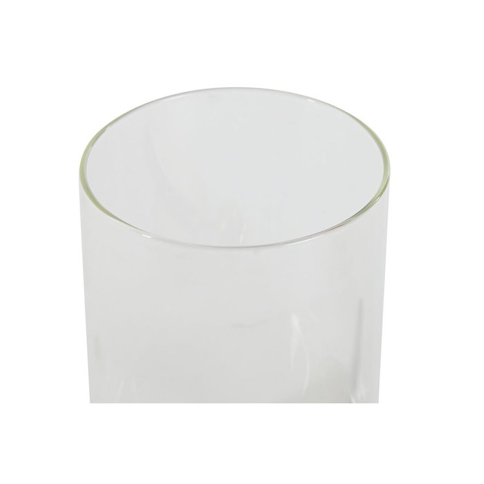 DKD Home Decor Set de 3 Botes de Borosilicato y Bambú