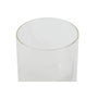 DKD Home Decor Set de 3 Botes de Borosilicato y Bambú