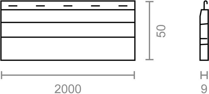 Micel Lama persiana final PR24 para lama de 39 mm, Marfíl, PVC, 52 mm x 2 m