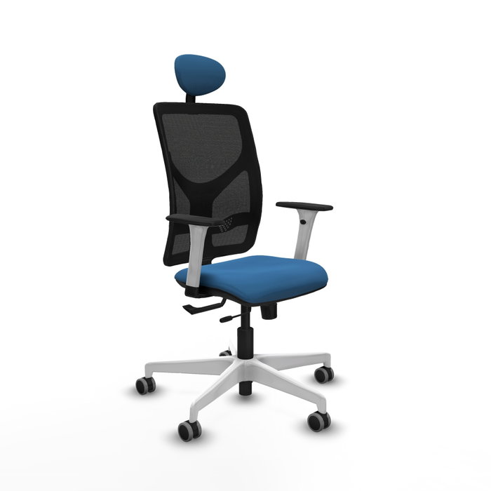 PIQUERAS Y CRESPO Silla de oficina Motilla Azul claro/Negro con mecanismo Sincro/Traslack PIQUERAS Y CRESPO Silla de oficina Motilla Azul claro/Negro con mecanismo Sincro/Traslack