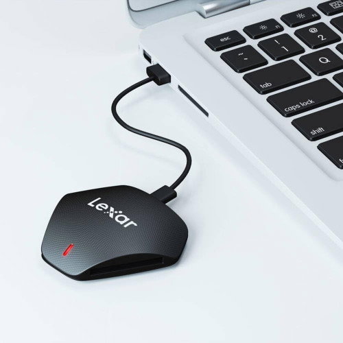 Lexar LRW500URB Lector de Tarjetas Multi-Card 3-en-1 USB 3.2 Gen 1 Type-C Negro Compatible con MicroSD SD SDHC SDXC