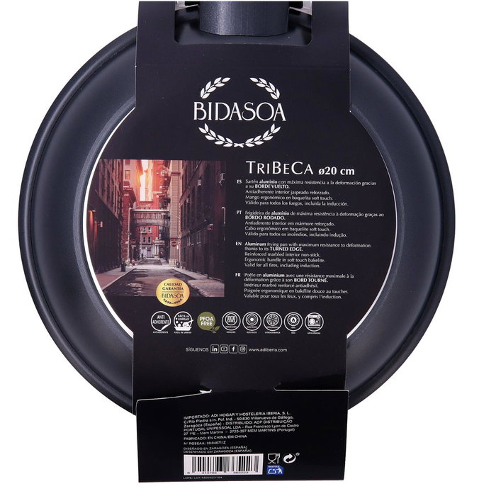 Bidasoa Sartén Tribeca 20 cm Negro