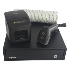 Approx Kit TPV con Cajón Portamonedas Appcash33, Lector Appls22 e Impresora Térmica Apppos80am-usb