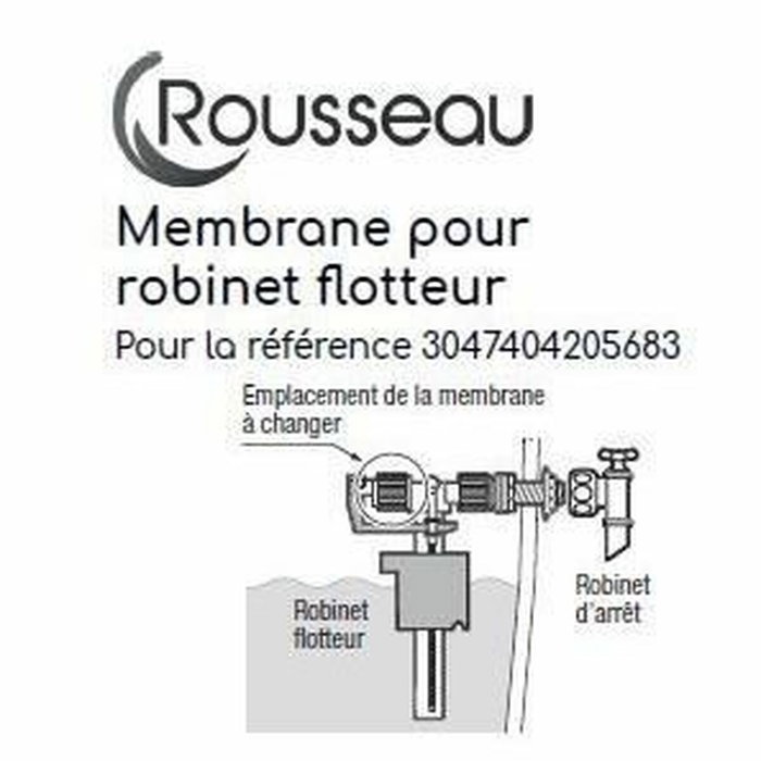 Edouard Rousseau Membrana para válvula de flotador silenciosa - Certificación NF