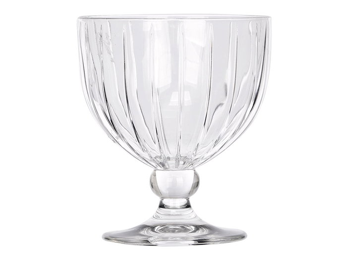 Vivalto Copa Helado Rayas 360 ml Transparente Vidrio 10.5x12x10.5 cm (Set de 24)