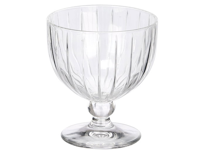 Vivalto Copa Helado Rayas 360 ml Transparente Vidrio 10.5x12x10.5 cm (Set de 24)