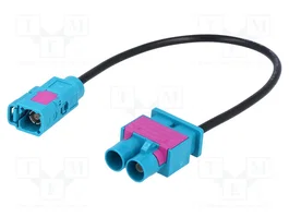 PER.PIC. Cable de conexión coaxial de 0,2 m con Fakra tomacorriente y Fakra conector doble recto