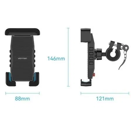 Vention KCWB0 Soporte de Smartphone para Bicicleta Negro para Manillar 15-30mm, Pantalla 4.7-6.8 Pulgadas Vention KCWB0 Soporte de Smartphone para Bicicleta Negro para Manillar 15-30mm, Pantalla 4.7-6.8 Pulgadas