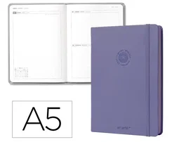 Liderpapel Agenda de oficina Antartik 2027 encuadernada A5 malva