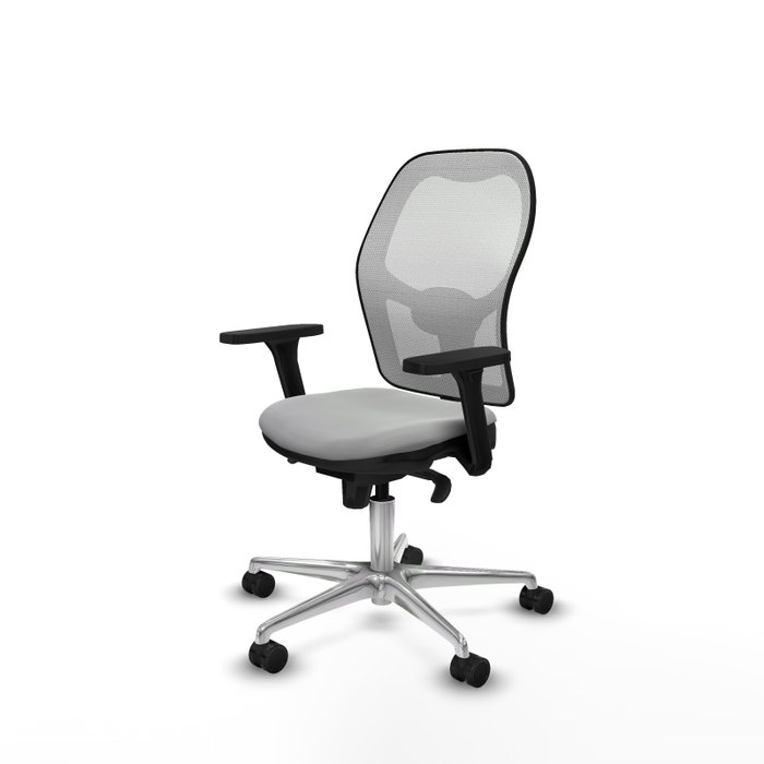 PIQUERAS Y CRESPO Silla de oficina Jorquera con mecanismo Sincro, Gris claro y Blanco PIQUERAS Y CRESPO Silla de oficina Jorquera con mecanismo Sincro, Gris claro y Blanco