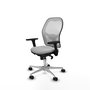 PIQUERAS Y CRESPO Silla de oficina Jorquera con mecanismo Sincro, Gris claro y Blanco