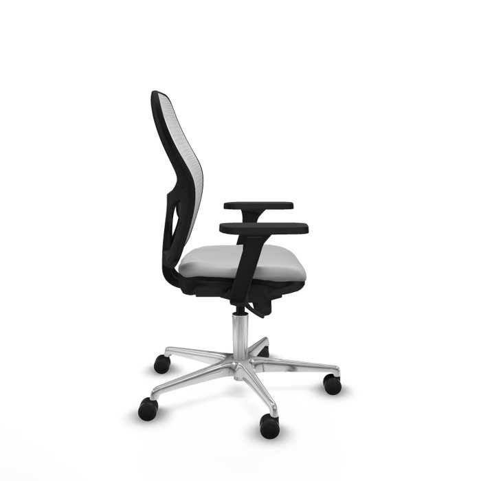 PIQUERAS Y CRESPO Silla de oficina Jorquera con mecanismo Sincro, Gris claro y Blanco PIQUERAS Y CRESPO Silla de oficina Jorquera con mecanismo Sincro, Gris claro y Blanco