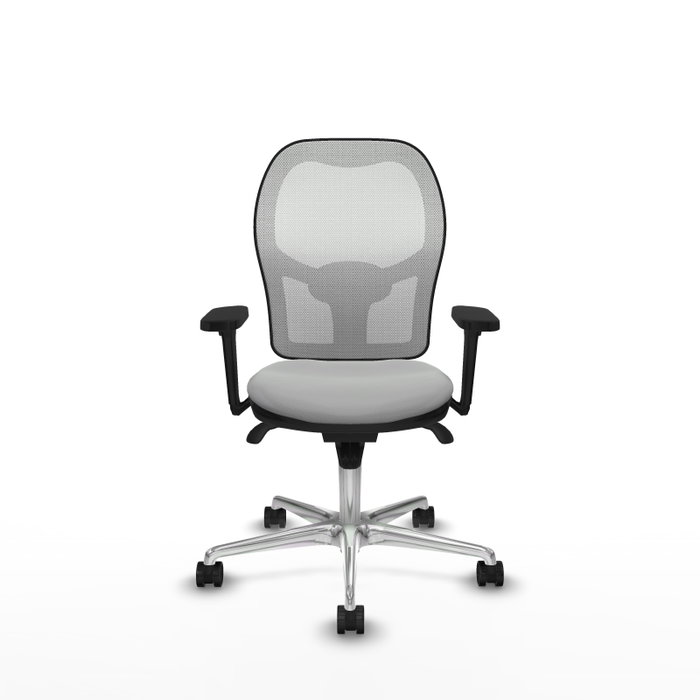 PIQUERAS Y CRESPO Silla de oficina Jorquera con mecanismo Sincro, Gris claro y Blanco PIQUERAS Y CRESPO Silla de oficina Jorquera con mecanismo Sincro, Gris claro y Blanco