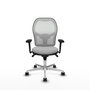 PIQUERAS Y CRESPO Silla de oficina Jorquera con mecanismo Sincro, Gris claro y Blanco