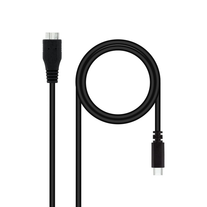 Nano Cable 10.01.1201-BK Cable USB 3.0 Tipo-C Macho - MicroUSB Macho 5Gbps 1m Negro Nano Cable 10.01.1201-BK Cable USB 3.0 Tipo-C Macho - MicroUSB Macho 5Gbps 1m Negro