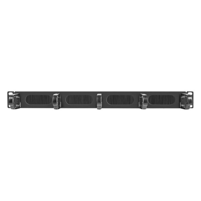EQUIP Panel de gestión de cables 19 pulgadas con 5 anillos de plástico, 1U, Negro EQUIP Panel de gestión de cables 19 pulgadas con 5 anillos de plástico, 1U, Negro