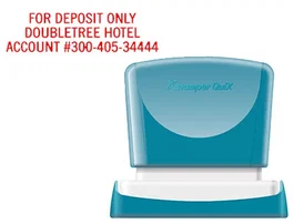 X'stamper Sello Personalizable Q-11 Color Rojo, Rectangular 16x48 mm, Sellos Preentintados Resistentes al Agua, Más de 6000 Impresiones