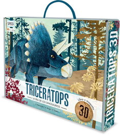 Puzle 3D Y Libro Sassi Manolito Books Triceratops 3D 39 Piezas (+6 Años)