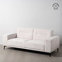 Sofá 3 Plazas Crema Tejido-Metal Salón 220 X 87 X 85 cm