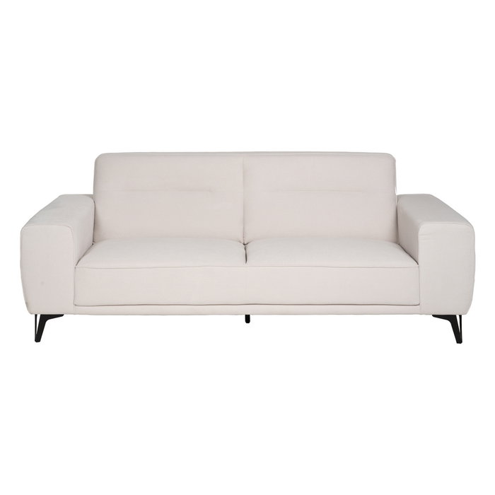Sofá 3 Plazas Crema Tejido-Metal Salón 220 X 87 X 85 cm