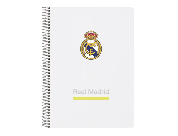 Safta Cuaderno Espiral Cuarto Real Madrid Equipación 25/26 80 Hojas Safta Cuaderno Espiral Cuarto Real Madrid Equipación 25/26 80 Hojas
