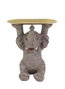 DKD Home Decor Figura de Elefante en Resina y Metal Gris y Dorado