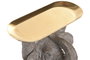DKD Home Decor Figura de Elefante en Resina y Metal Gris y Dorado