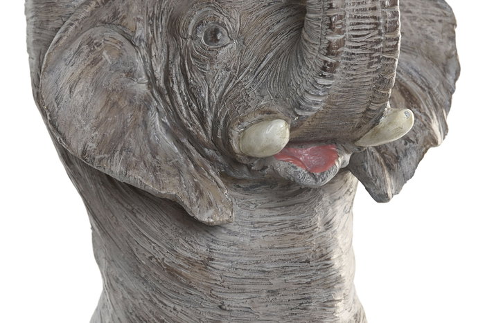 DKD Home Decor Figura de Elefante en Resina y Metal Gris y Dorado