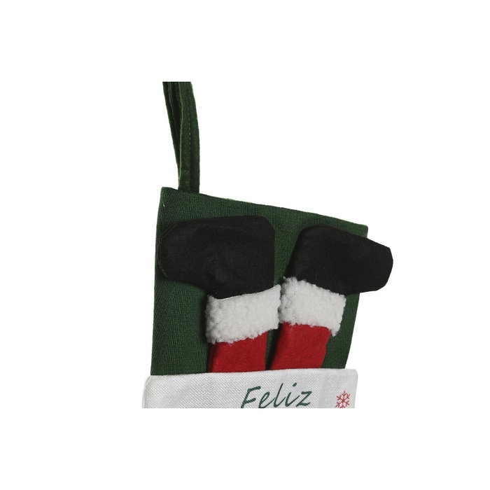 DKD Home Decor Calcetín de Poliéster Rojo 28x2x50 cm DKD Home Decor Calcetín de Poliéster Rojo 28x2x50 cm