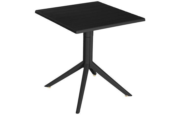 DKD Home Decor Mesa Terraza Y Jardin Barhotel Negro 70 x 70 x 75 cm