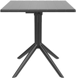 DKD Home Decor Mesa Terraza Y Jardin Barhotel Negro 70 x 70 x 75 cm