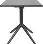 DKD Home Decor Mesa Terraza Y Jardin Barhotel Negro 70 x 70 x 75 cm