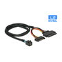 DeLOCK Cable SFF-8643 a U.2 SFF-8639 con alimentación SATA, 75 cm