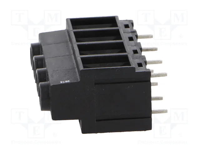 HARTING Conector de alimentación har-flexicon 10,16 TTSH-4 TB40 BK de 4 pines