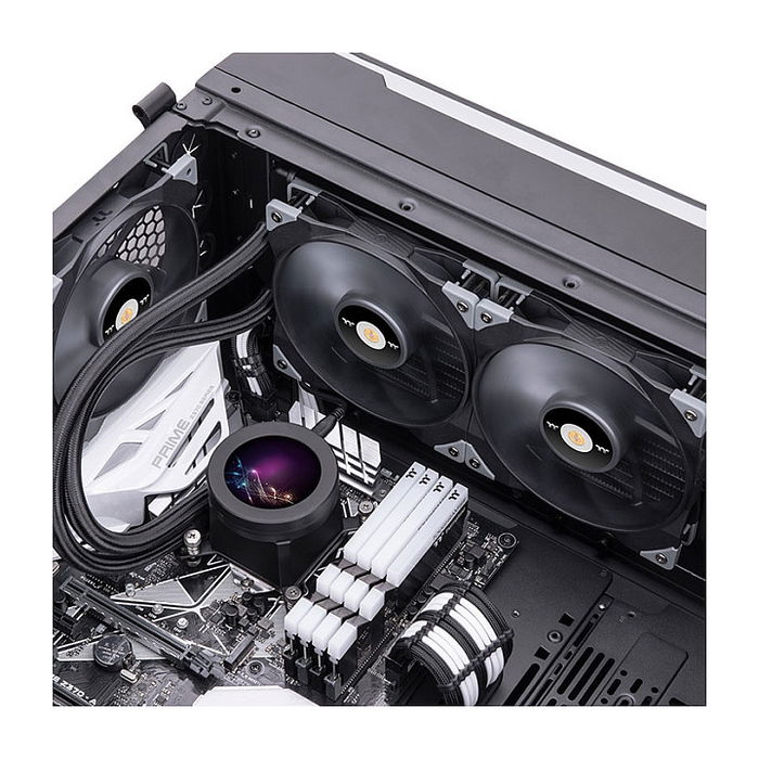 Thermaltake TOUGHLIQUID Ultra 280 CPU Liquid Cooler All-In-One, Refrigeración Líquida, Negro, 2 Ventiladores 140mm, Radiador 280mm, Compatible Intel/AMD