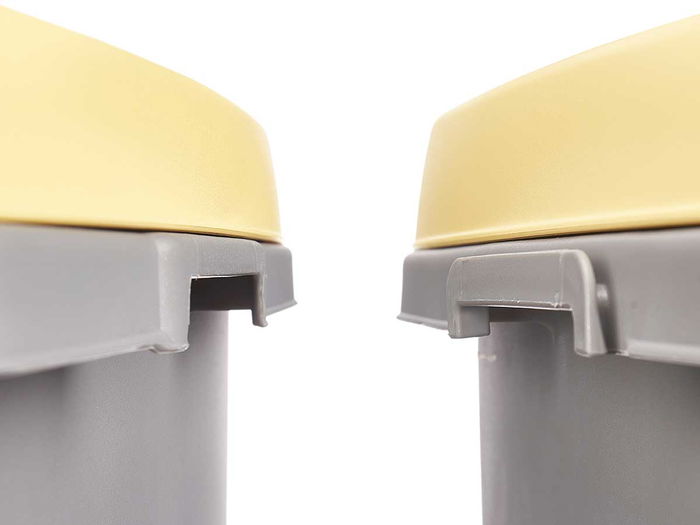 Stefanplast Papelera con Sujeción para Bolsa 25L Amarilla 24 x 51 x 39 cm (Set de 6)