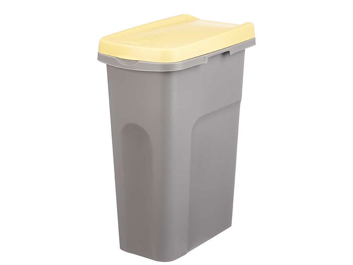 Stefanplast Papelera con Sujeción para Bolsa 25L Amarilla 24 x 51 x 39 cm (Set de 6)